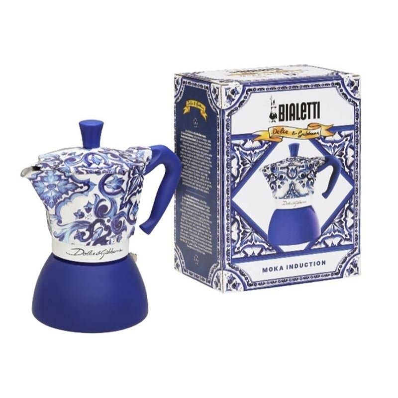 MOKA INDUCTION 6 Tassen D&G Blau Med